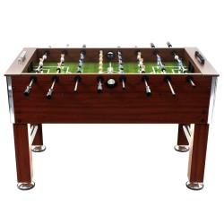 vidaXL Tavolo Calcio Balilla in Acciaio 140x74,5x87,5 cm Marrone