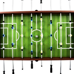 vidaXL Tavolo Calcio Balilla in Acciaio 140x74,5x87,5 cm Marrone