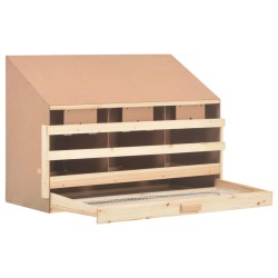 vidaXL Casetta Cova per Galline 3 Scomparti 93x40x65cm Legno di Pino