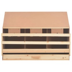 vidaXL Casetta Cova per Galline 3 Scomparti 93x40x65cm Legno di Pino