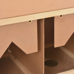 vidaXL Casetta Cova per Galline 3 Scomparti 93x40x65cm Legno di Pino