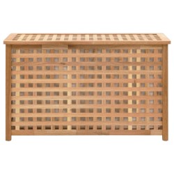 vidaXL Cesto per Biancheria 77,5x37,5x46,5 cm in Legno Massello di Noce