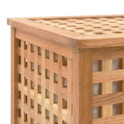 vidaXL Cesto per Biancheria 77,5x37,5x46,5 cm in Legno Massello di Noce