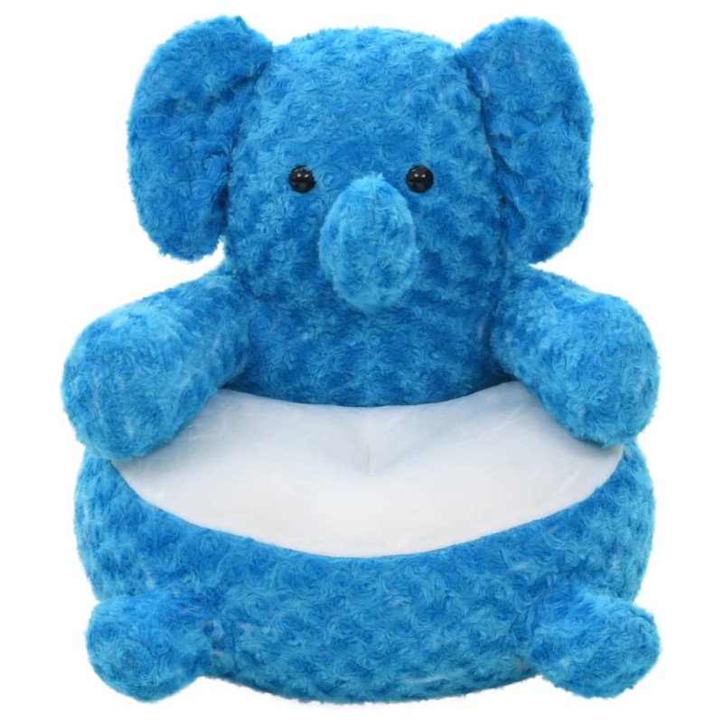 vidaXL Giocattolo di Peluche Elefante Blu 