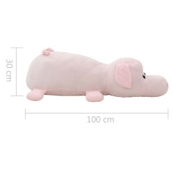 vidaXL Giocattolo di Peluche Maialino Rosa