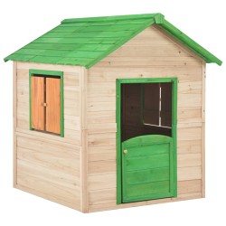 vidaXL Casetta dei Giochi per Bambini in Legno di Abete Verde