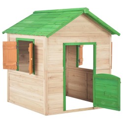 vidaXL Casetta dei Giochi per Bambini in Legno di Abete Verde