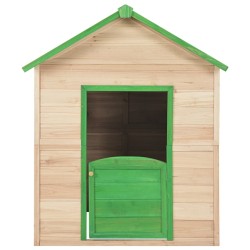 vidaXL Casetta dei Giochi per Bambini in Legno di Abete Verde