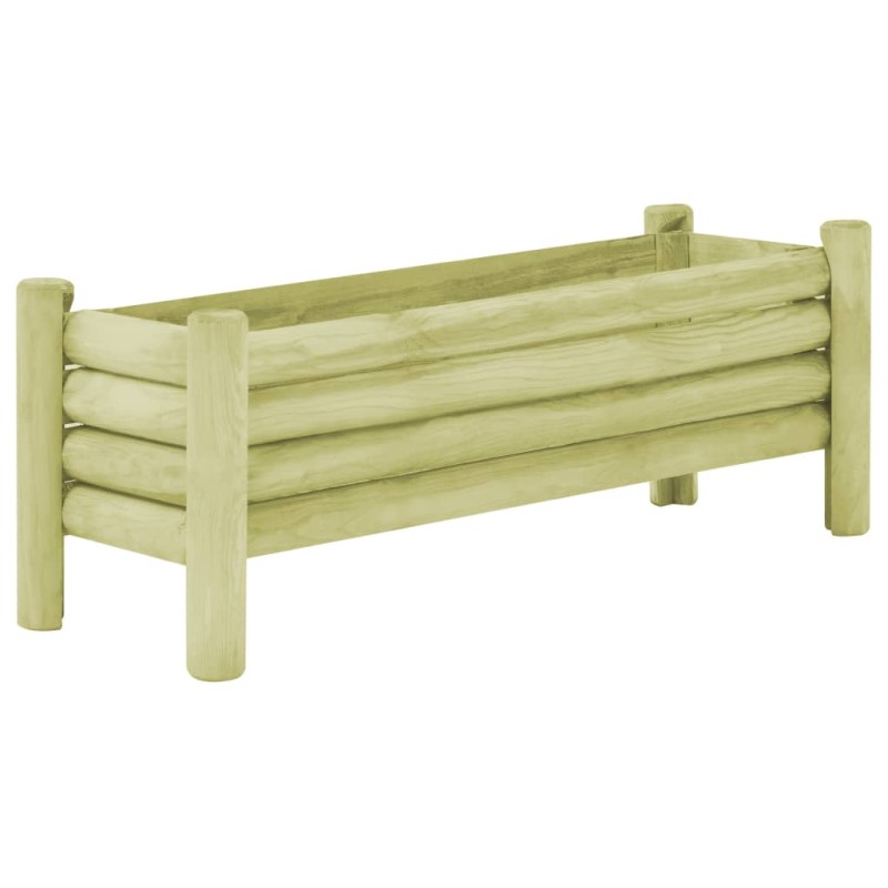 vidaXL Fioriera Rialzata Giardino Legno Impregnato Pino 120x40x42 cm