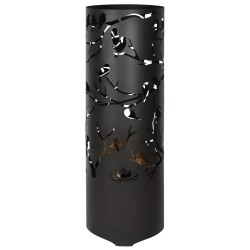 Esschert Design Braciere Cilindrico Birds on Twig Acciaio Nero FF408