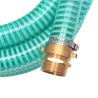 vidaXL Tubo di Aspirazione con Connettori in Ottone 10 m 25 mm Verde