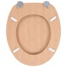 vidaXL Tavoletta WC con Coperchio MDF Design a Bambù