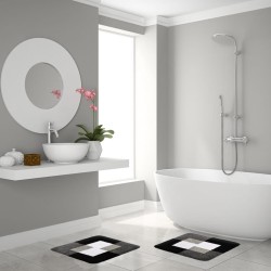 RIDDER Tappetino per Bagno Coins 55x50 cm Grigio 7103807