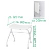 RIDDER Sgabello da Bagno Pieghevole 110 kg Bianco A0050301