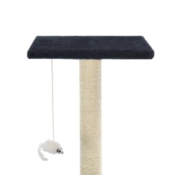 vidaXL Albero per Gatti con Tiragraffi in Sisal 95 cm Blu Scuro