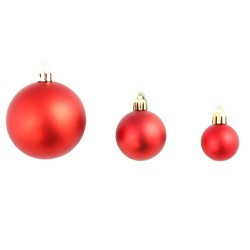 vidaXL Set Palline di Natale 100 pz 3/4/6 cm Rosse