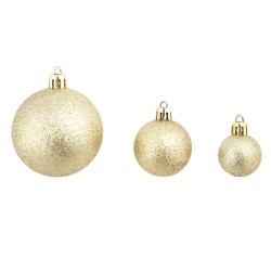 vidaXL Set Palline di Natale 100 pz 3/4/6 cm Oro