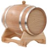 vidaXL Barilotto di Vino con Spina in Legno Massello di Rovere 12 L