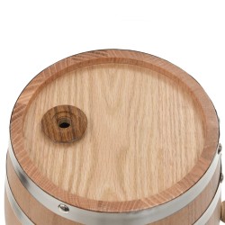 vidaXL Barilotto di Vino con Spina in Legno Massello di Rovere 12 L