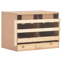 vidaXL Casetta Cova per Galline 2 Scomparti 63x40x45cm Legno di Pino