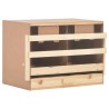 vidaXL Casetta Cova per Galline 2 Scomparti 63x40x45cm Legno di Pino