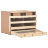 vidaXL Casetta Cova per Galline 2 Scomparti 63x40x45cm Legno di Pino