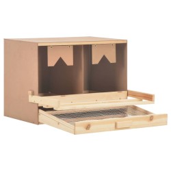 vidaXL Casetta Cova per Galline 2 Scomparti 63x40x45cm Legno di Pino