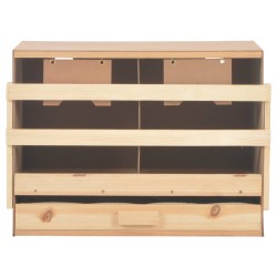 vidaXL Casetta Cova per Galline 2 Scomparti 63x40x45cm Legno di Pino