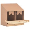 vidaXL Casetta Cova per Galline 2 Scomparti 63x40x65cm Legno di Pino