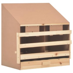 vidaXL Casetta Cova per Galline 2 Scomparti 63x40x65cm Legno di Pino