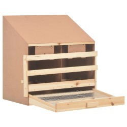 vidaXL Casetta Cova per Galline 2 Scomparti 63x40x65cm Legno di Pino