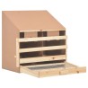 vidaXL Casetta Cova per Galline 2 Scomparti 63x40x65cm Legno di Pino