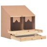 vidaXL Casetta Cova per Galline 2 Scomparti 63x40x65cm Legno di Pino