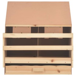 vidaXL Casetta Cova per Galline 2 Scomparti 63x40x65cm Legno di Pino