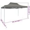 vidaXL Tenda Pieghevole Pop-Up 3x4,5 m Antracite