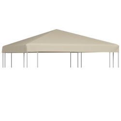 vidaXL Tetto per Gazebo 310 g/m² 3x3 m Beige