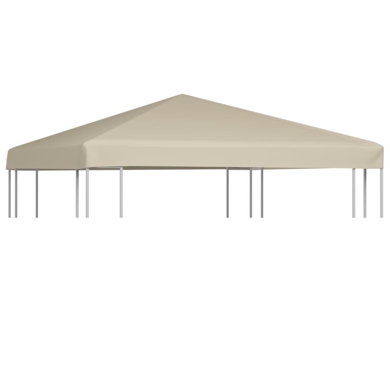 vidaXL Tetto per Gazebo 310 g/m² 3x3 m Beige