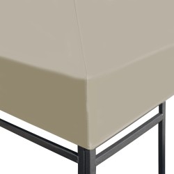 vidaXL Tetto per Gazebo 310 g/m² 3x3 m Beige