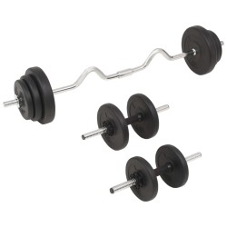 vidaXL Set Bilanciere e Manubri da 30 kg