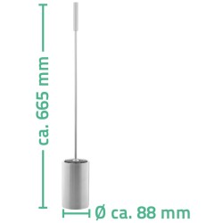 RIDDER Scopino per WC con Supporto Cromato 66,5 cm A0170101