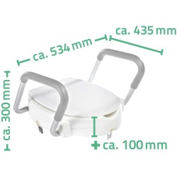 RIDDER Tavoletta WC con Maniglione di Sicurezza Bianco 150 kg A0072001