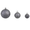 vidaXL Set Palline di Natale 100 pz 3/4/6 cm Bianco/Grigio