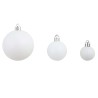 vidaXL Set Palline di Natale 100 pz 3/4/6 cm Bianco/Grigio