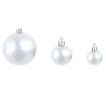 vidaXL Set Palline di Natale 100 pz 3/4/6 cm Bianco/Grigio