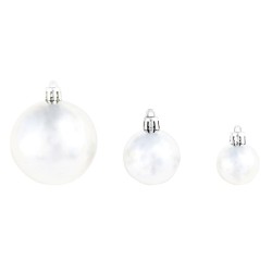 vidaXL Set Palline di Natale 100 pz 3/4/6 cm Argento