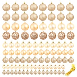 vidaXL Set Palline di Natale 100 pz 3/4/6 cm Rosa/Oro