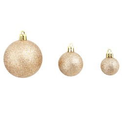 vidaXL Set Palline di Natale 100 pz 3/4/6 cm Rosa/Oro