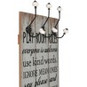 vidaXL Appendiabiti da Parete con 6 Ganci THANK YOU 120x40 cm 