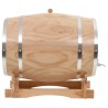 vidaXL Barilotto di Vino con Spina in Legno Massello di Pino 35 L