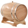 vidaXL Barilotto di Vino con Spina in Legno Massello di Pino 35 L